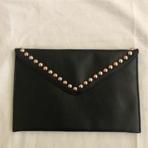 B-Low The Belt Black Leather Clutch